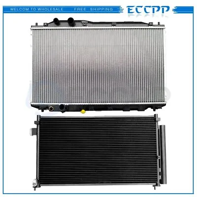 Aluminum Radiator & AC Condenser Cooling Kit For 2006-2011 Honda Civic 1.8L L4 • $92.99