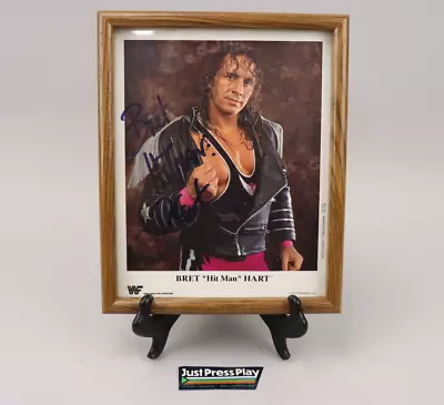 Genuine Bret  Hitman  Hart Autograph Signed VTG 1993 TitanSports WWF Promo Photo • $99.99