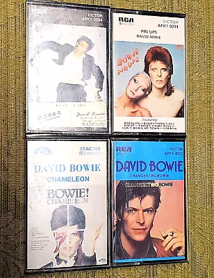 David Bowie Bundle Of 4 X Cassette Tapes The Lodger Chameleon Changes HM37 • $65.95