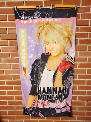 Hannah Montana Miley Cyrus Jay Franco World Tour Beach Towel 55  X 30  Disney 07 • $39.99