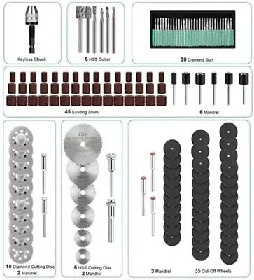147pcs Mini Electric Grinder Tool Accessories Kit Grinding Polishing Cutting Set • $14.99