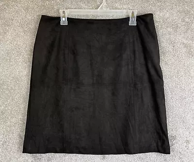 J Jill Skirt Womens 10 Gray Straight Side Zip Knee Length Polyester Blend- 7339 • $10