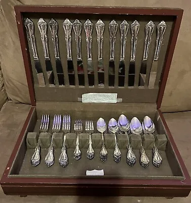 Chalice Harmony WM. A Rogers Silver Overlaid Oneida Silverware 57 Piece W Chest • $99