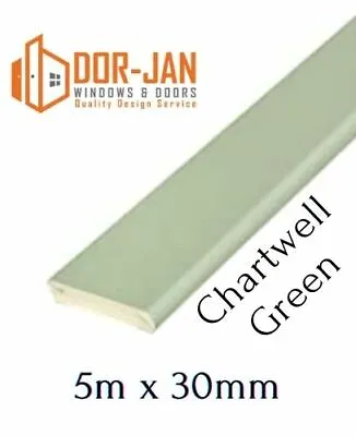£17.78 • Buy 5m X 30mm Chartwell Green UPVC Trim Cloaking Fillet Window Bead COILED