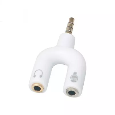 3.5mm Stereo Audio Male To 2 Female Headphone/Mic U Splitter Cable Adapter New • $2.59