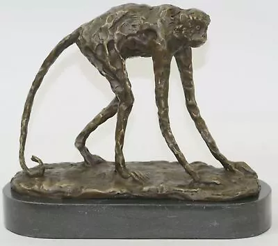 Genuine Bronze Mid Century Original Artwork By Miguel Lopez Monkey Sculpture NR • $349