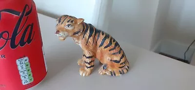 Sitting Tiger Cub Ornament 9cm Tall Cute Ceramic Collectable • £4.95