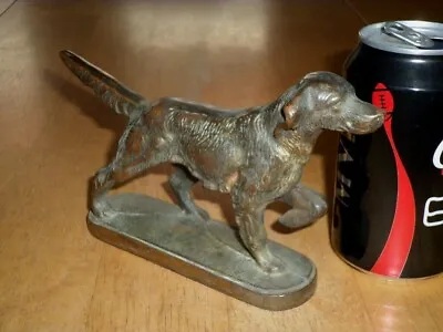 POINTER DOG SOLID CAST IRON METAL STATUE [#3 LBS. IN WEIGHT] USA #1950's Yrs. • $100