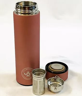 $16.50 • Buy Teabloom Insulated Vacuum Travel Mug Tumbler W/ Filter Infuser - Coppery Pink
