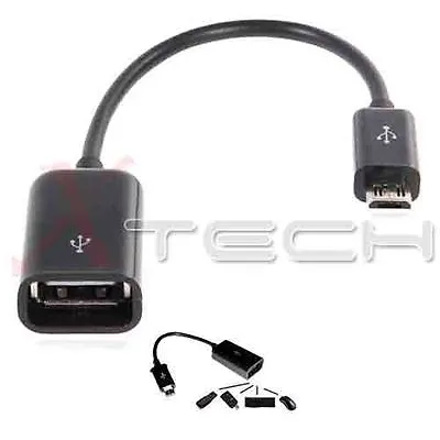 Micro USB To USB Adapter OTG Cable Samsung Galaxy Tab A 9.7  SM-T550 T551 T555 • £2.49