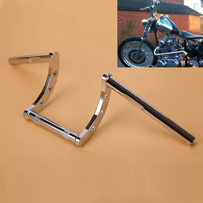 $52.20 • Buy 1'' Chrome Handlebars Z-Bar Bars For Harley Dyna Softail Sportster XL 883 1200