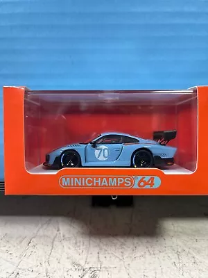 1/64 Minichamps Porsche #70 911 935/19 2018 Flat 6 Laguna Sega Blue • $28