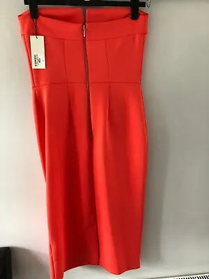 Ladies Abbey Clancy Salmon Strapless Dress.Size 12. Bnwt. • £12