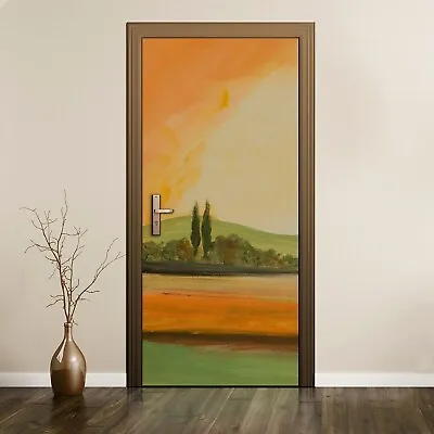£48.95 • Buy Removable Door Sticker Mural Home Decor Decal Painting Landscape Tree Picture