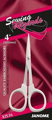 Janome Fine Embroidery Scissors 4 /10cm Snips Thread Fabric Sewing Dressmaking • £5.49