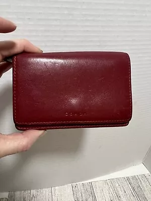 Small Coach Vintage  Red Leather Wallet • $24