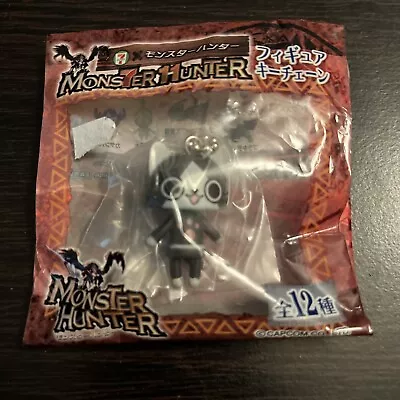 Monster Hunter Gray & Black Palico Felyne Figure Keychain • $11.99