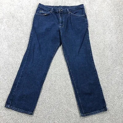 Vintage Lee Jeans Men 40x30 Straight Leg Denim Work Pants Dark Washed USA Adult • $17.95