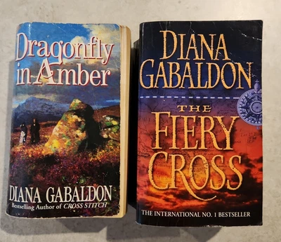 $10 • Buy The Fiery Cross Outlander 5 Diana Gabaldon PB & DRAGONFLY IN AMBER Novels #Y6 