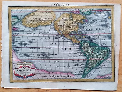 America Americae Descriptio - Original Map Mercator - 1651 • $795