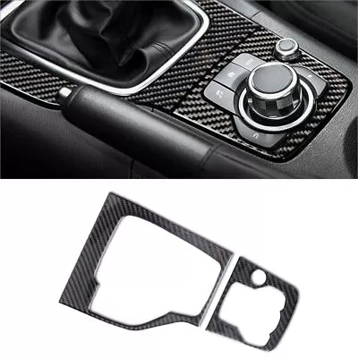 2Pcs Carbon Fiber Auto Gear Shift Panel Cover Trim For Mazda3 Axela 2013-2016 • $18.63