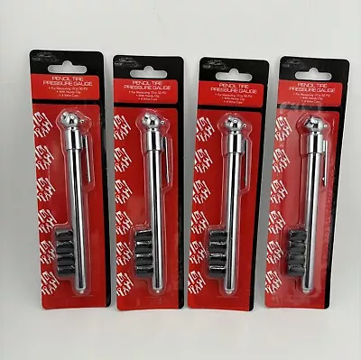 4 Pack Pen Pencil Tire Air Pressure Gauge  Cars Truck Bike Stem Caps • $7.18