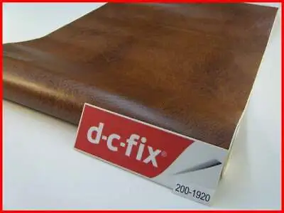 1m X 45cm MAKEOVER BROWN LEATHER SELF ADHESIVE WRAP STICKYBACK PLASTIC FABLON • £6.23