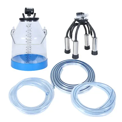 AOS Portable Transparent 32L Cow Milker Dairy Milking Machine Bucket Tank • $387.15