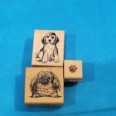 Rubber Stamp Lot Of 3 Dog Pekingese Beagle Paw • $4.91