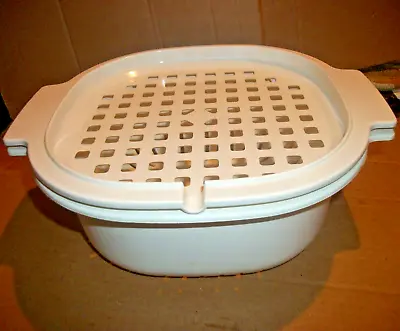 Vintage Rubbermaid Microwave Cookware Strainer/Steamer Insert & Roaster Rack • $22.99