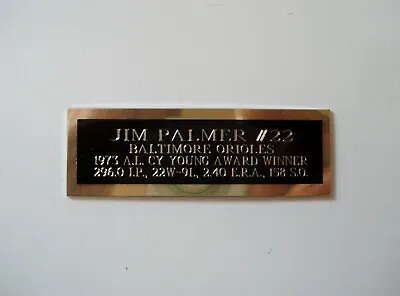 Jim Palmer Orioles Baseball Card Plaque Nameplate 1973 Cy Young Award 1  X 3  • $4.50