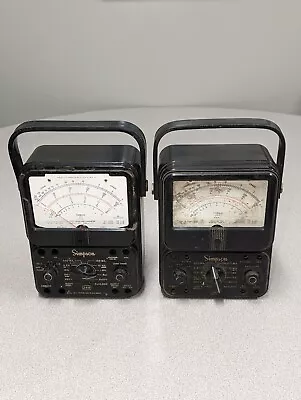 Lot Of 2 Simpson 260 Series Multimeters Series 7 And 3 Untested No Lens Or Leads • $29.94