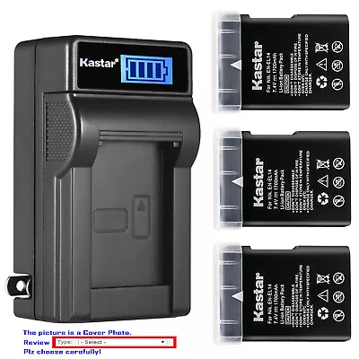 Kastar Battery LCD Wall Charger For Nikon EN-EL14 EL14 & Nikon D3100 DSLR Camera • $7.99