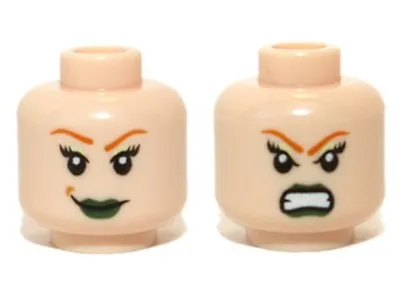 LEGO BATMAN - Minifig Head Female W/ Green Lips & Orange Eyebrows (Poison Ivy) • $34.18