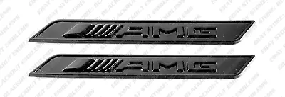 Gloss Black Side Fender Emblems Badge Plate For Mercedes-Benz AMG W470 W638 W639 • $14.99