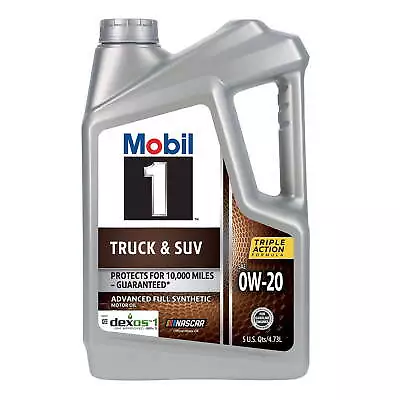 Mobil 1 Premium Motor Oil Truck & SUV Full Synthetic Motor Oil 0W-20 5 Quart • $27.99