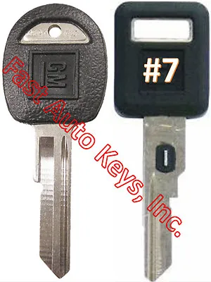 NEW GM Single Sided VATS Ignition Key #7 + Doors/Trunk OEM Key  • $18.95