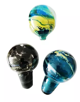 3 Various Colours And Variations Of Mdina Glass Stoppers • £6.78