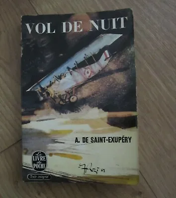 Vol De Nuit By A De Saint-Exupery 1931 Edition Le Livre De Poche Series • $6.78