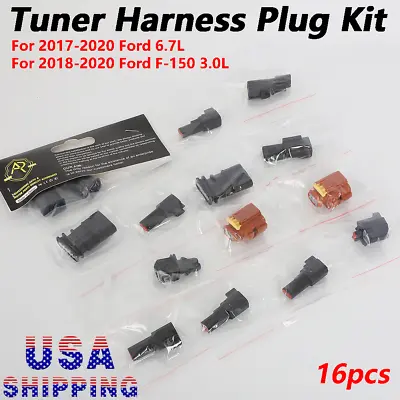 16PCS For Ford Tuner Harness Plug Rebuild Kit 2017-2020 6.7L 18-20 F-150 3.0L US • $7.99
