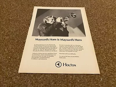 Framed Advert 11x8 Holton Maynard Ferguson Trumpet • $28.58