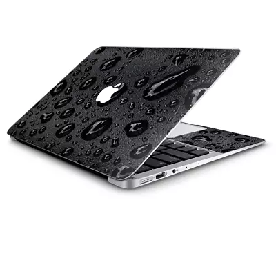 Skin Wrap For Macbook Air 11 Inch  Rain Drops On Black Metal • $14.98