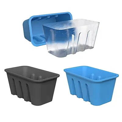 Premium Silicone Ice Cube Tray For Slow Melting Drinks Extra Large Ice Blocks • £6.14