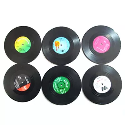 £3.13 • Buy Retro Vinyl Record Rubber CD Coaster Table Coffee Drink Cup Mat Placemat Decor