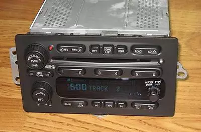 $349 • Buy UNLOCKED MINT CHEVY TAHOE SUBURBAN SILVERADO H2 6 DISC CHANGER CD RADIO Stereo