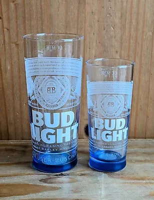 Bud Light Pint & Half Pint Glasses Electric Blue Brand New • £9.99