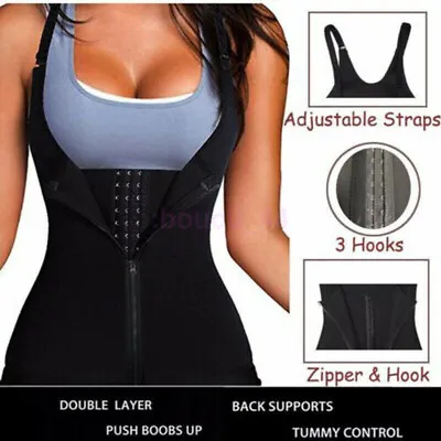 $25.01 • Buy AU Waist Trainer Sweat Vest Sauna Suits Tummy Control Corset Body Shapewear