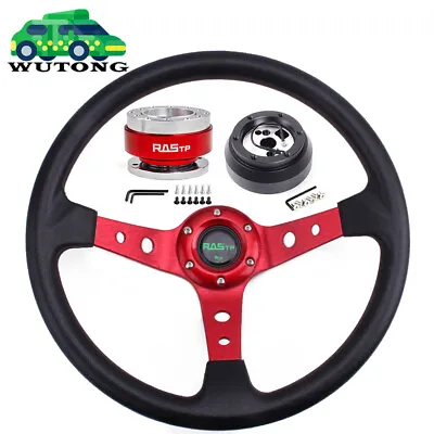 14  Red Steering Wheel + Quick Release + Hub Adapter 170H For Dodge Chevrolet GM • $88.99