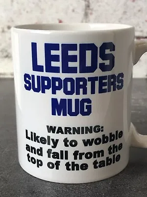 £10.99 • Buy Leeds FC Table Wobble Funny Football Joke Mug Manchester Utd Sheffield Wednesday