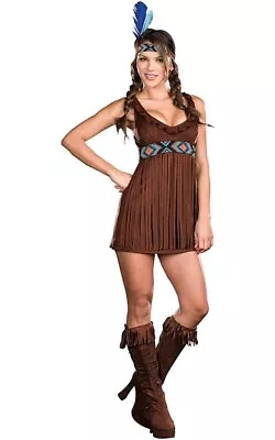 Tribal Trouble Sexy Indian Princess Pocahontas Adult Womens Fancy Dress Costume • $57.99